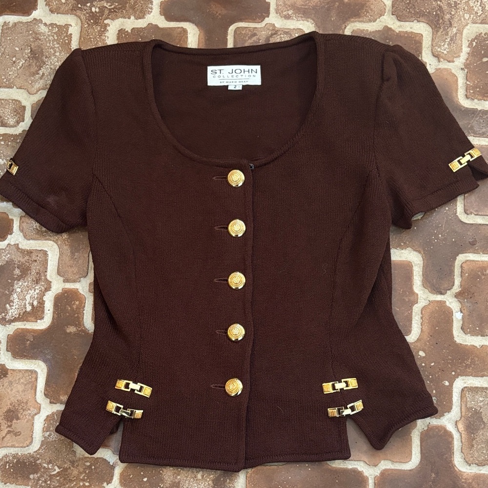 Vintage St. John Chocolate Brown Suit Set
